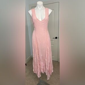 Together Blush Pink with lace insets Maxi Dress